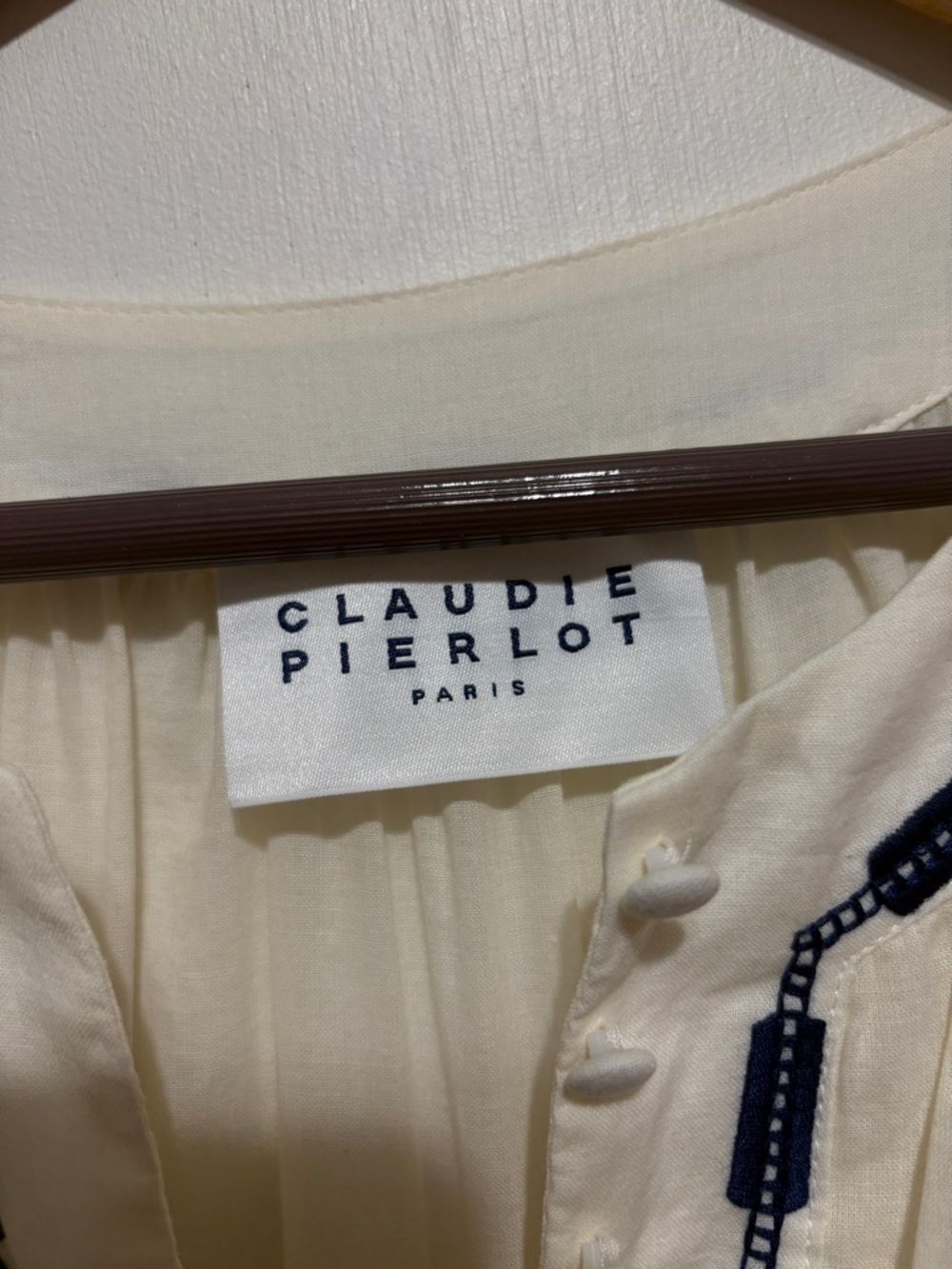 Cream Embroidered CLAUDIE Pierlot Paris  Boho dress - Picture 13 of 16